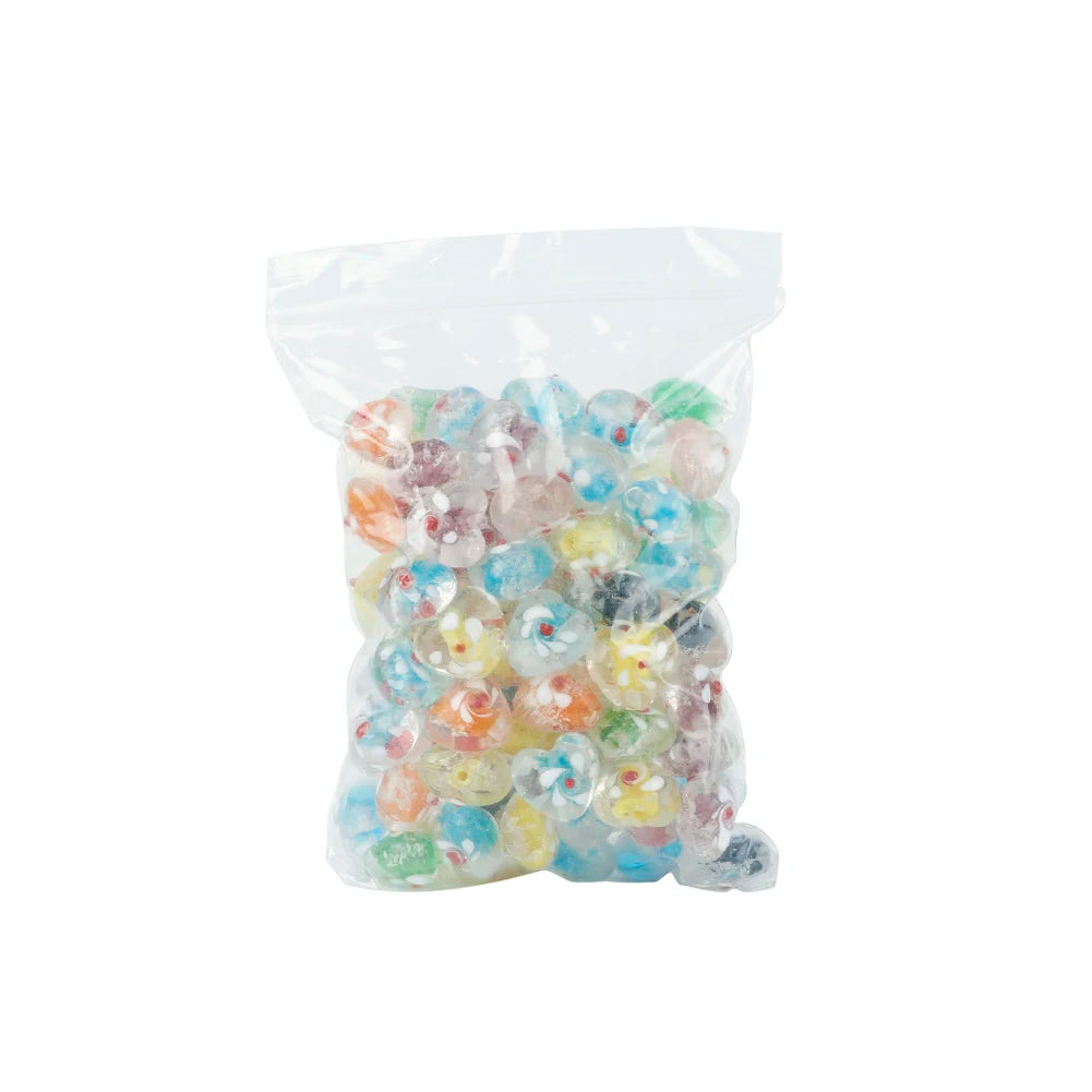 100pcs Luminous Bumpy Heart Lampwork Beads DIY Bracelets Jewelry