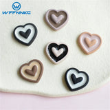 20-30Pcs Double Layer Love Hearts Resin Earring Headwear DIY Ornaments