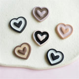20-30Pcs Double Layer Love Hearts Resin Earring Headwear DIY Ornaments