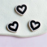 20-30Pcs Double Layer Love Hearts Resin Earring Headwear DIY Ornaments