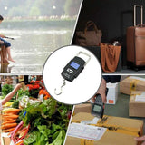 WH-A08L 50kg x 10g Mini Digital Luggage Scale LCD Electronic Hanging Scale