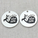 WHALE HELLO THERE Necklace, Engraved Jewelry, Sister Gifts