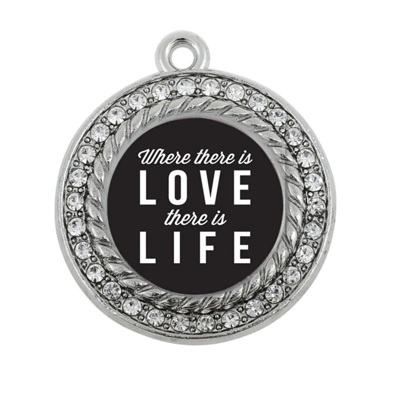Love Circle Charm Bracelet - Handcrafted Jewelry Gift