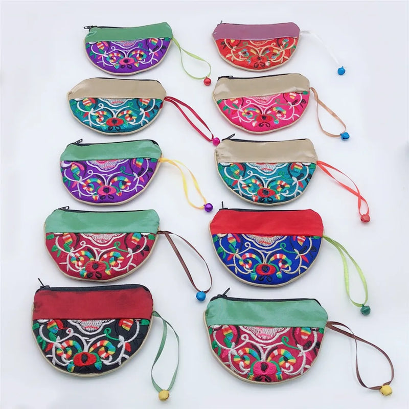 10PC Chinese Silk Bags Pouchs Wallet