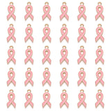 30 Pcs Ribbon Charms Cancer Awareness Alzheimer Pendant for DIY Jewelry Making