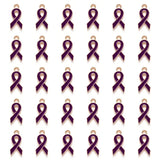 30 Pcs Ribbon Charms Cancer Awareness Alzheimer Pendant for DIY Jewelry Making