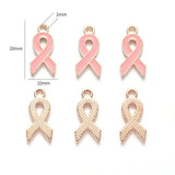 30 Pcs Ribbon Charms Cancer Awareness Alzheimer Pendant for DIY Jewelry Making