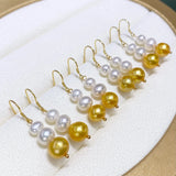 Freshwater Pearl 6-9mm 14KGP Earrings for Women