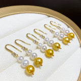 Freshwater Pearl 6-9mm 14KGP Earrings for Women
