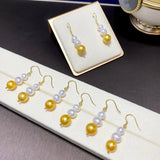 Freshwater Pearl 6-9mm 14KGP Earrings for Women