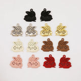 100Pcs Rabbit Shape Earrings Pendant Jewelry Findings Paint Effect Hand Made