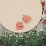 100Pcs Rabbit Shape Earrings Pendant Jewelry Findings Paint Effect Hand Made