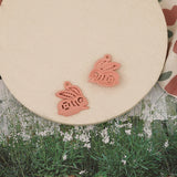 100Pcs Rabbit Shape Earrings Pendant Jewelry Findings Paint Effect Hand Made