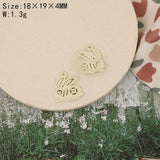 100Pcs Rabbit Shape Earrings Pendant Jewelry Findings Paint Effect Hand Made