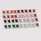 100Pcs 4*9MM Rectangle Earrings Pendants Rhodium