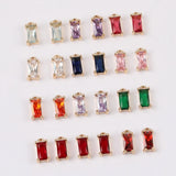100Pcs Rectangle Shape Crystal Charms DIY Making