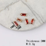 100Pcs Rectangle Shape Crystal Charms DIY Making