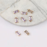 100Pcs Rectangle Shape Crystal Charms DIY Making