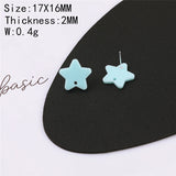100Pcs DIY Flower Shape Earrings Stud Multicolor Hand Made Jewelry Findings