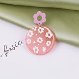 100Pcs DIY Flower Shape Earrings Stud Multicolor Hand Made Jewelry Findings