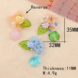 10Pcs Flower Crystal Pendant Earring Accessories