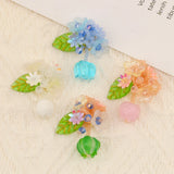 10Pcs Flower Crystal Pendant Earring Accessories