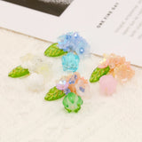 10Pcs Flower Crystal Pendant Earring Accessories