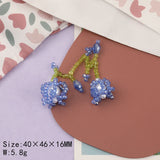 10Pcs Crystal Pendant Flower Shape Earring Accessories