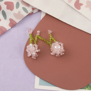 10Pcs Crystal Pendant Flower Shape Earring Accessories