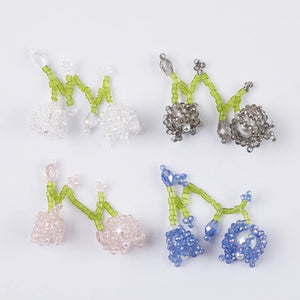 10Pcs Crystal Pendant Flower Shape Earring Accessories