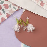 10Pcs Crystal Pendant Flower Shape Earring Accessories