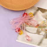 10Pcs Crystal Flower Shape Earring Accessories Jewelry Findings Components