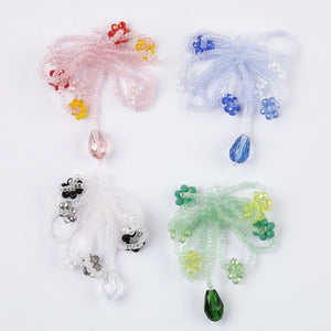 10Pcs Crystal Flower Shape Earring Accessories Jewelry Findings Components
