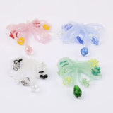 10Pcs Crystal Flower Shape Earring Accessories Jewelry Findings Components