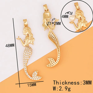 10Pcs CZ Charms Jewelry Findings Components