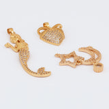 10Pcs CZ Charms Jewelry Findings Components