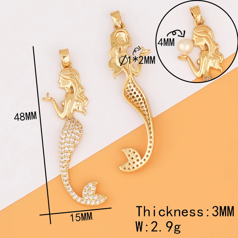10Pcs CZ Charms Jewelry Findings Components