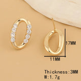 16Pcs CZ Earrings Stud/Genuine Plating/Multi Shape/DIY Making