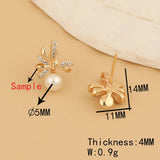 16Pcs CZ Earrings Stud/Genuine Plating/Multi Shape/DIY Making