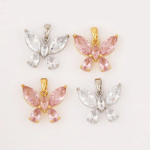20Pcs Butterfly Shape Necklace Pendant DIY Charms Jewelry Findings
