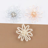 20Pcs Flower Beaded Patch Jewelry DIY Charms Findings Components