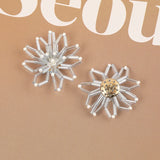 20Pcs Flower Beaded Patch Jewelry DIY Charms Findings Components