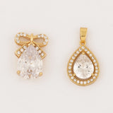 20Pcs CZ Charms Necklace Pendant DIY Making Jewelry Findings