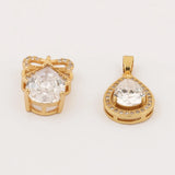 20Pcs CZ Charms Necklace Pendant DIY Making Jewelry Findings