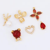 20Pcs CZ Charms for Necklace/DIY Hand Made Jewelry/Earring Findings Components