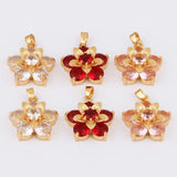 20Pcs Flowers Shape Pendant DIY Jewelry Making