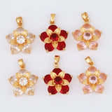 20Pcs Flowers Shape Pendant DIY Jewelry Making