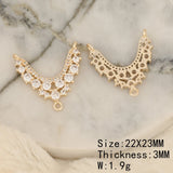 20Pcs Flower CZ Charms for DIY Necklace Pendants Hand Made Jewelry