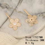 20Pcs Flower CZ Charms for DIY Necklace Pendants Hand Made Jewelry