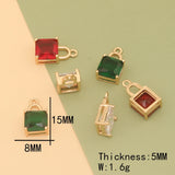 30Pcs Rhinestone Pendant Geometry Shape DIY Jewelry Findings Accessories